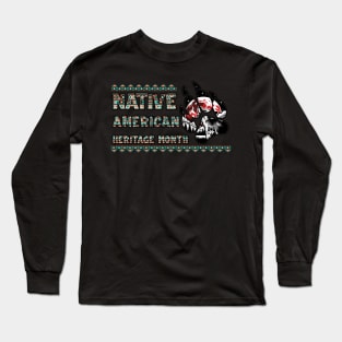 Wolf Native American Heritage Month Indigenous Long Sleeve T-Shirt